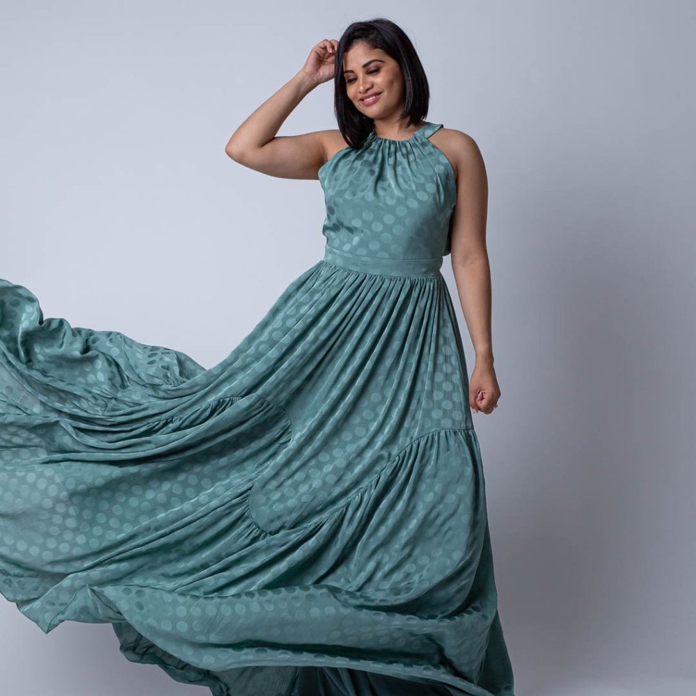 Wintergreen Long Overflowing Dress